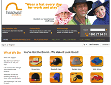 Tablet Screenshot of headwearpromotions.com.au